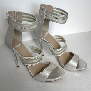 Marciano Metallic Silver Platform Shoe